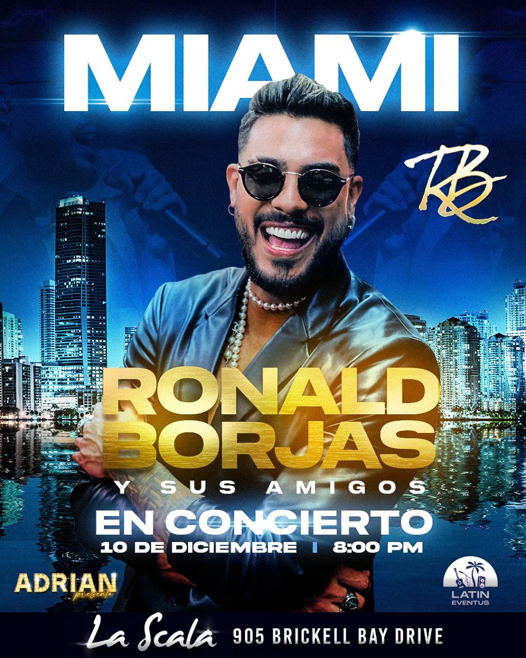 Ronald Borjas y sus amigos en concierto en Miami